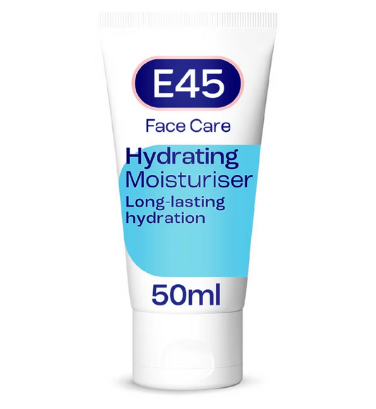 E45 Face Moisturiser Cream for Long Lasting Hydration for Dry and Sensitive Skin - 50ml
