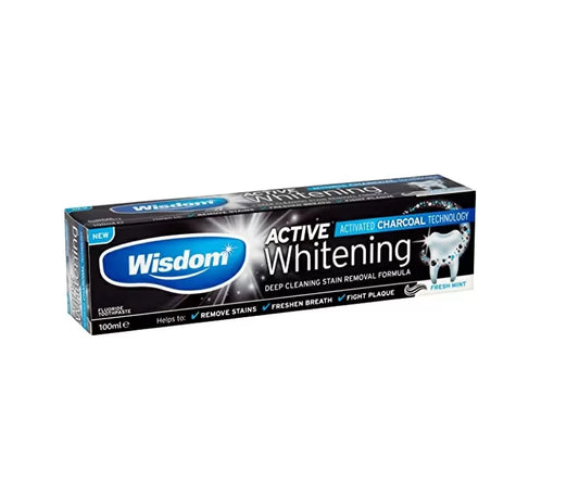 Wisdom Active Whitening Charcoal Toothpaste 100ml